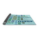 Thickness of Patterned Electric Blue Rug, pat1584lblu