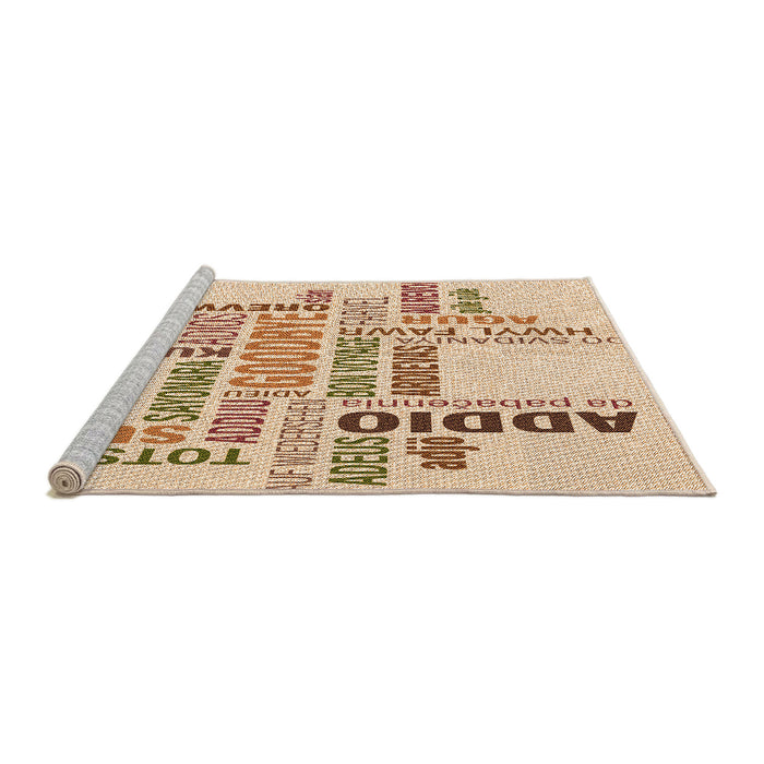 Sideview of Machine Washable Transitional Navajo White Gold Rug, wshpat1584org