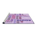 Sideview of Machine Washable Transitional Purple Rug, wshpat1584pur