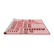 Sideview of Machine Washable Transitional Light Rose Pink Rug, wshpat1584rd