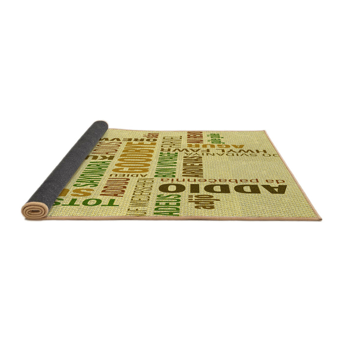 Thickness of Patterned Caramel Brown Rug, pat1584yw