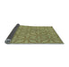 Thickness of Patterned Avocado Green Rug, pat1585lblu