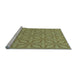 Sideview of Machine Washable Transitional Avocado Green Rug, wshpat1585lblu