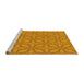 Sideview of Machine Washable Transitional Orange Red Orange Rug, wshpat1585yw