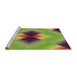 Sideview of Machine Washable Transitional Pistachio Green Rug, wshpat1586brn