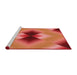 Sideview of Machine Washable Transitional Orange Rug, wshpat1586rd