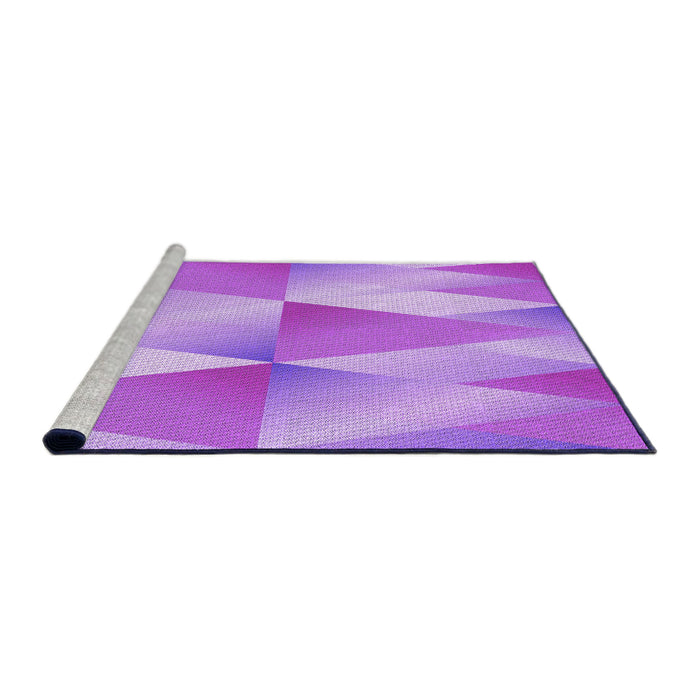 Sideview of Machine Washable Transitional Violet Purple Rug, wshpat1587pur