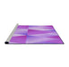 Sideview of Machine Washable Transitional Violet Purple Rug, wshpat1587pur