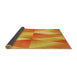 Thickness of Patterned Orange Red Orange Rug, pat1587yw