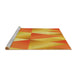 Sideview of Machine Washable Transitional Orange Red Orange Rug, wshpat1587yw