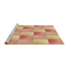 Sideview of Machine Washable Transitional Orange Rug, wshpat1588brn