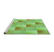 Sideview of Machine Washable Transitional Emerald Green Rug, wshpat1588grn