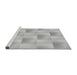 Sideview of Machine Washable Transitional Platinum Silver Gray Rug, wshpat1588gry