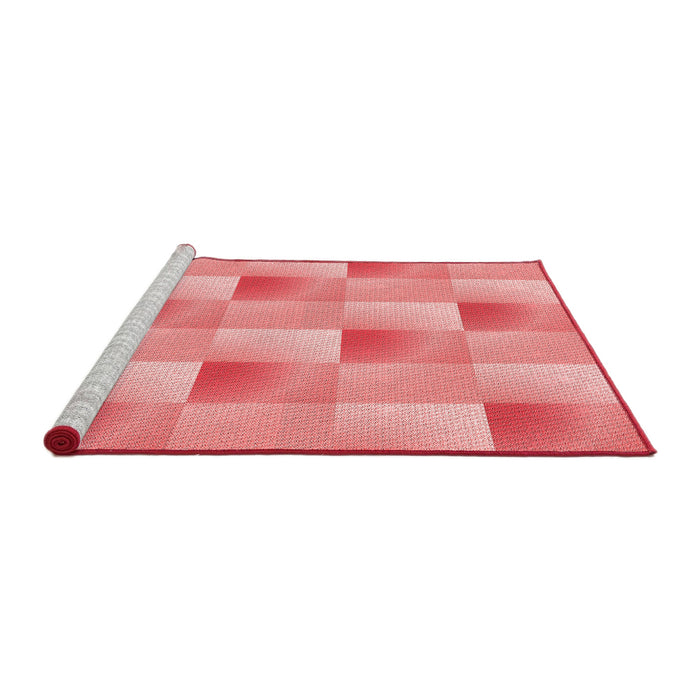 Sideview of Machine Washable Transitional Pastel Pink Rug, wshpat1588rd