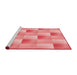 Sideview of Machine Washable Transitional Pastel Pink Rug, wshpat1588rd