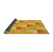 Thickness of Patterned Neon Orange Rug, pat1588yw