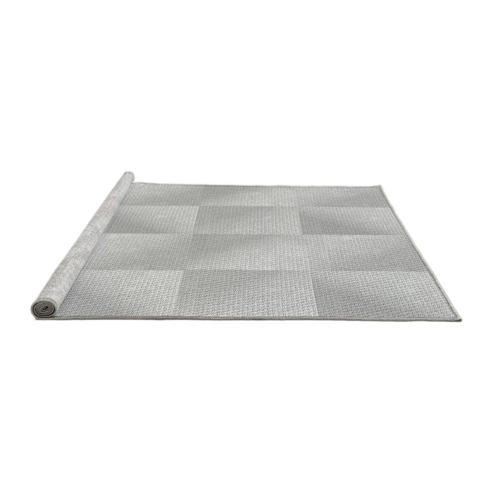Sideview of Machine Washable Transitional Dark Gray Rug, wshpat1589gry