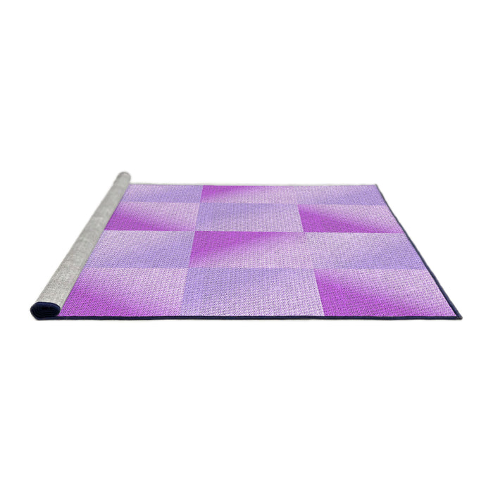 Sideview of Machine Washable Transitional Purple Rug, wshpat1589pur