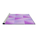 Sideview of Machine Washable Transitional Purple Rug, wshpat1589pur