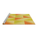 Sideview of Machine Washable Transitional Bold Yellow Rug, wshpat1589yw