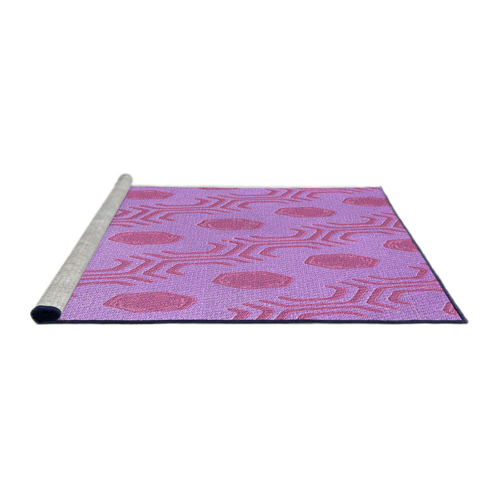 Sideview of Machine Washable Transitional Violet Purple Rug, wshpat159pur