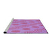 Sideview of Machine Washable Transitional Violet Purple Rug, wshpat159pur