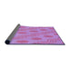 Thickness of Patterned Violet Purple Rug, pat159pur