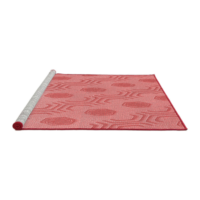 Sideview of Machine Washable Transitional Light Coral Pink Rug, wshpat159rd