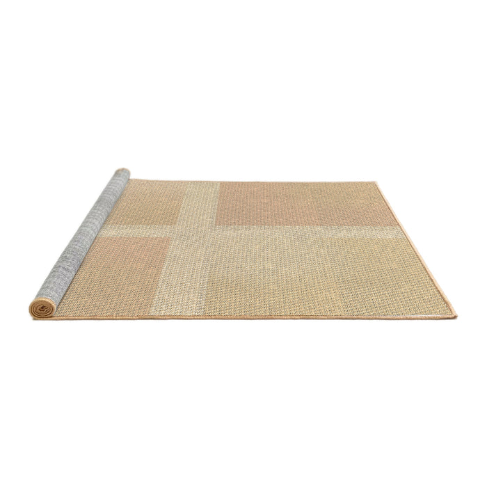 Sideview of Machine Washable Transitional Khaki Gold Rug, wshpat1590brn