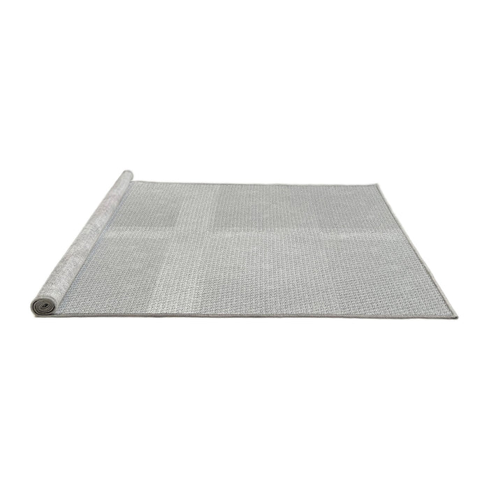 Sideview of Machine Washable Transitional Platinum Gray Rug, wshpat1590gry