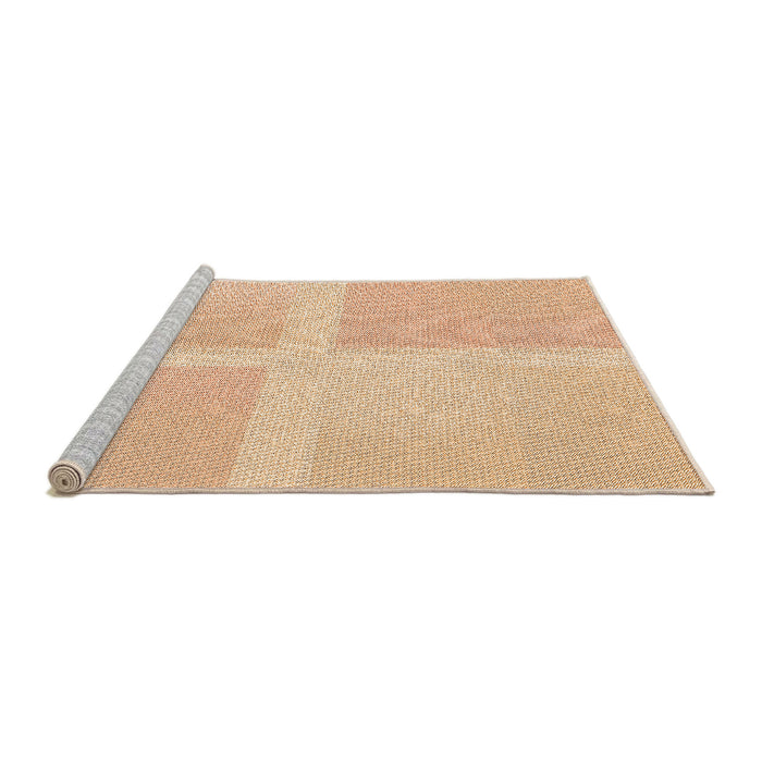 Sideview of Machine Washable Transitional Khaki Gold Rug, wshpat1590org