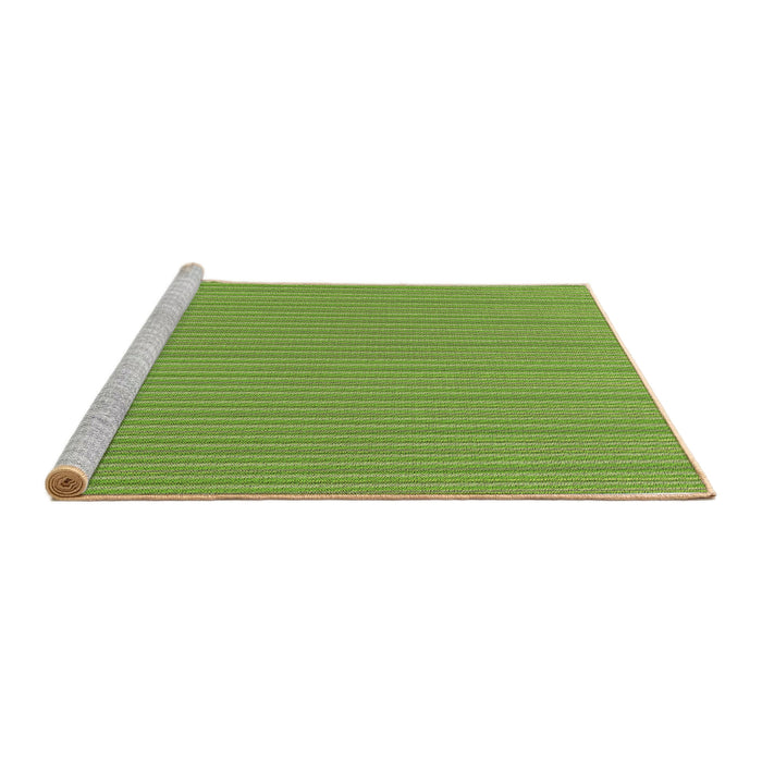 Sideview of Machine Washable Transitional Green Rug, wshpat1591brn