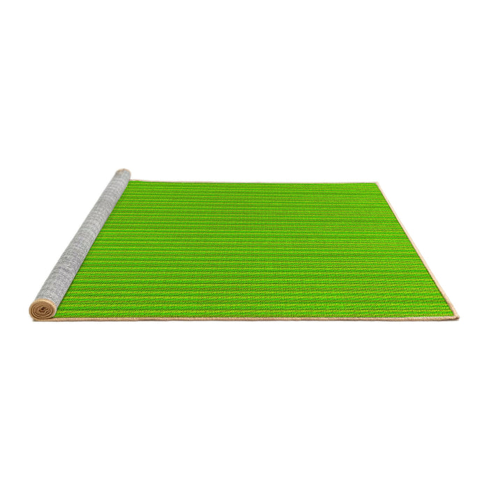 Sideview of Machine Washable Transitional Bright Green Rug, wshpat1591yw