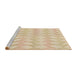 Sideview of Machine Washable Transitional Golden Blonde Gold Rug, wshpat1592brn