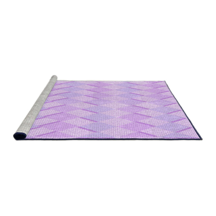 Sideview of Machine Washable Transitional Violet Purple Rug, wshpat1592pur