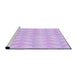 Sideview of Machine Washable Transitional Violet Purple Rug, wshpat1592pur