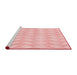 Sideview of Machine Washable Transitional Pastel Red Pink Rug, wshpat1592rd