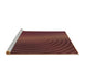 Sideview of Machine Washable Transitional Chestnut Red Rug, wshpat1593brn