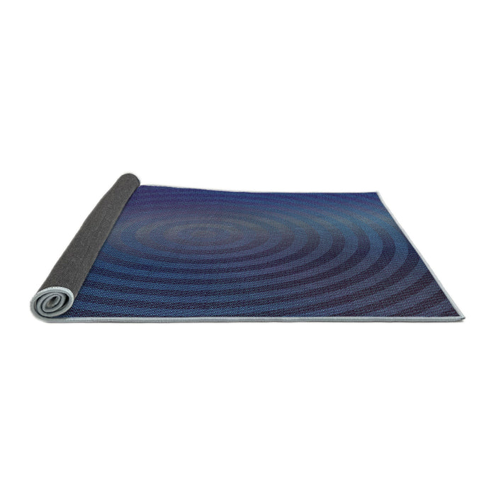 Thickness of Patterned Blue Rug, pat1593lblu