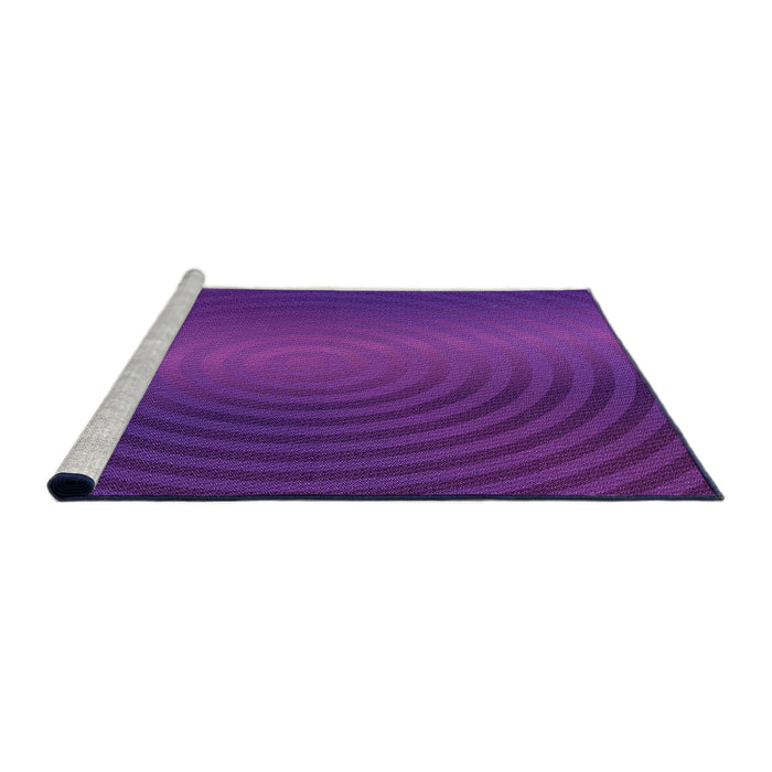 Sideview of Machine Washable Transitional Bright Purple Rug, wshpat1593pur