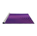 Sideview of Machine Washable Transitional Bright Purple Rug, wshpat1593pur