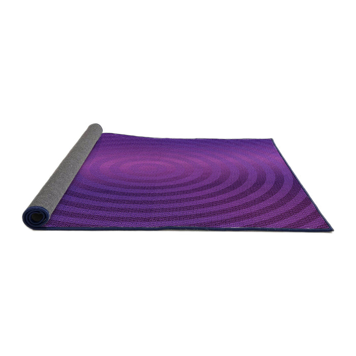Thickness of Patterned Bright Purple Rug, pat1593pur