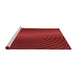 Sideview of Machine Washable Transitional Red Rug, wshpat1593rd