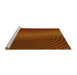 Sideview of Machine Washable Transitional Mahogany Brown Rug, wshpat1593yw