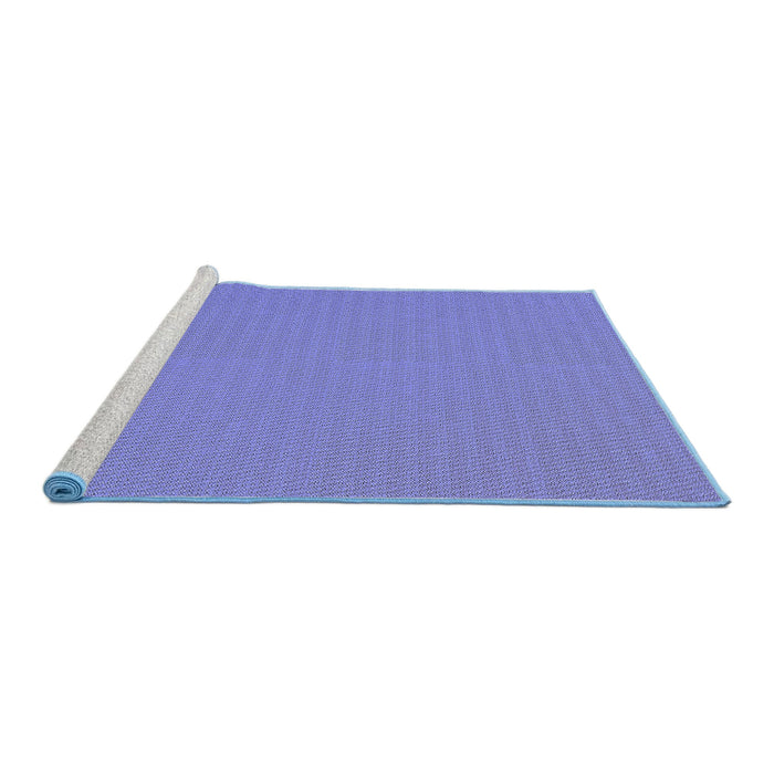 Sideview of Machine Washable Transitional Purple Mimosa Purple Rug, wshpat1594blu