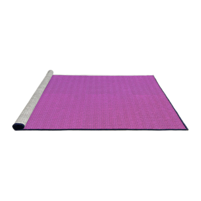 Sideview of Machine Washable Transitional Fuchsia Magenta Purple Rug, wshpat1594pur