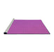 Sideview of Machine Washable Transitional Fuchsia Magenta Purple Rug, wshpat1594pur