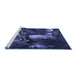 Sideview of Machine Washable Transitional Night Blue Rug, wshpat1595blu