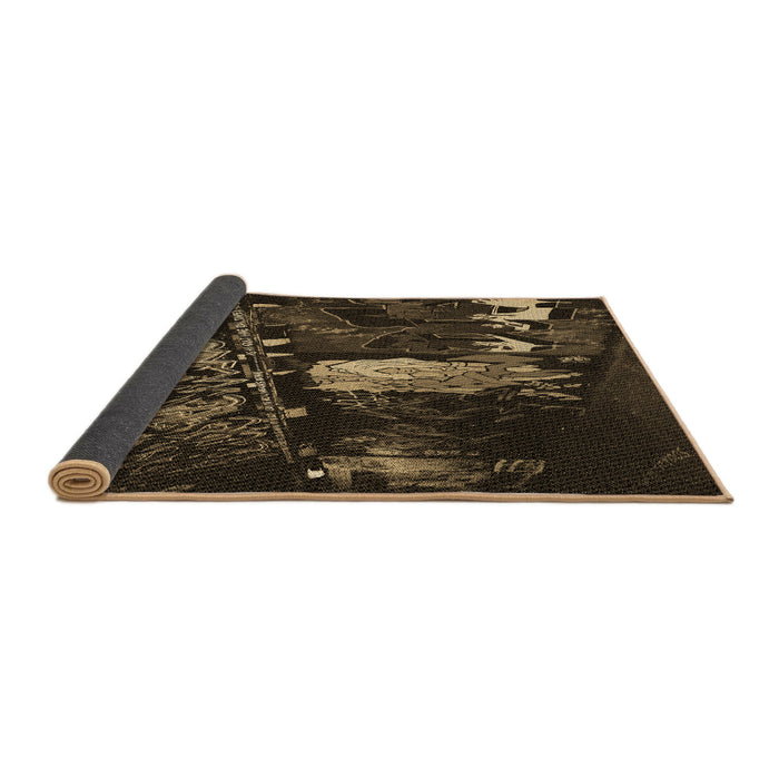 Thickness of Patterned Brown Rug, pat1595brn