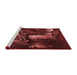 Sideview of Machine Washable Transitional Red Rug, wshpat1595rd